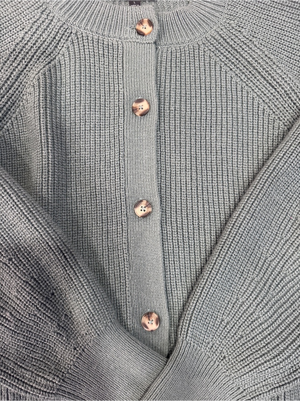 Banana Republic Olive Green Rib Knit Button Cardigan - Picture 2 of 4